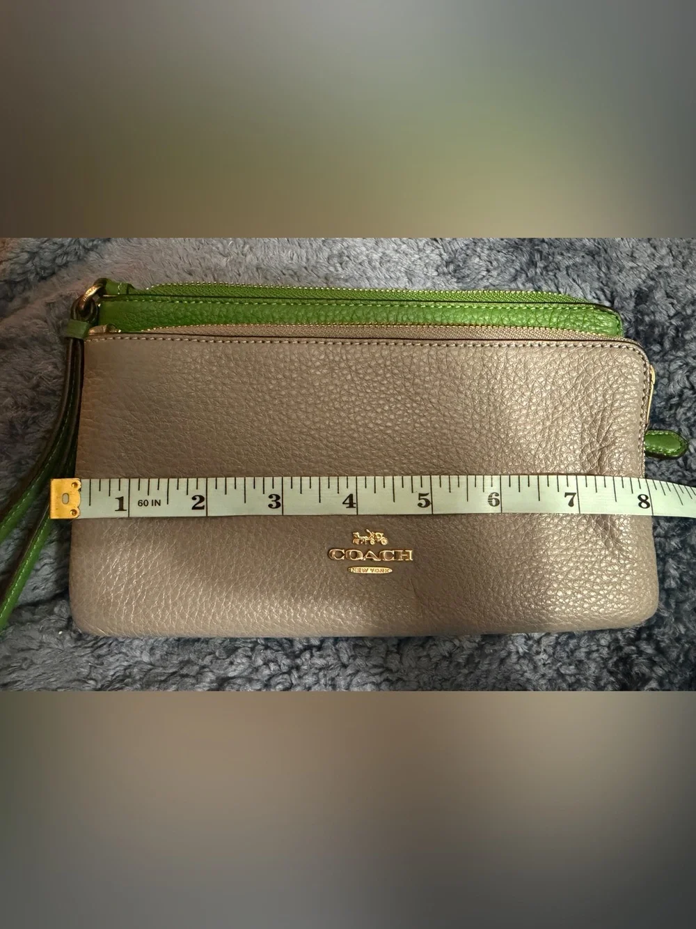 Coach Double Zip Wallet in Colorblock Pebbled Leather (Style C7368)